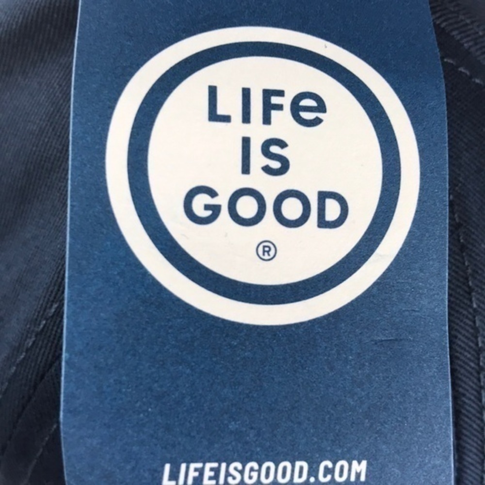 Life is Good - ‘Evergreen/Tent’ cap. Navy. OS NWT - Picture 2 of 4
